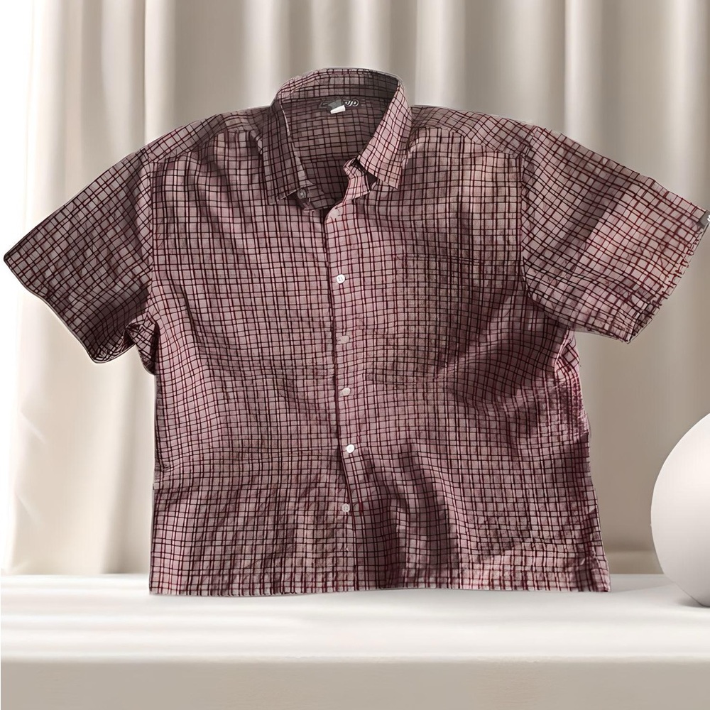 Pre Owned Men’s Urban Pipeline Up Short Sleeve Button Down Short Checkered XXL